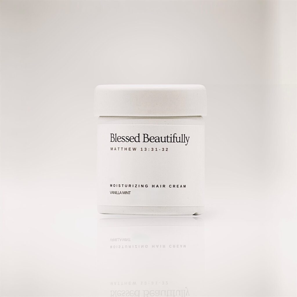 Blessed Beautifully Moisturizing Hair Cream, 4 oz, Vanilla Mint